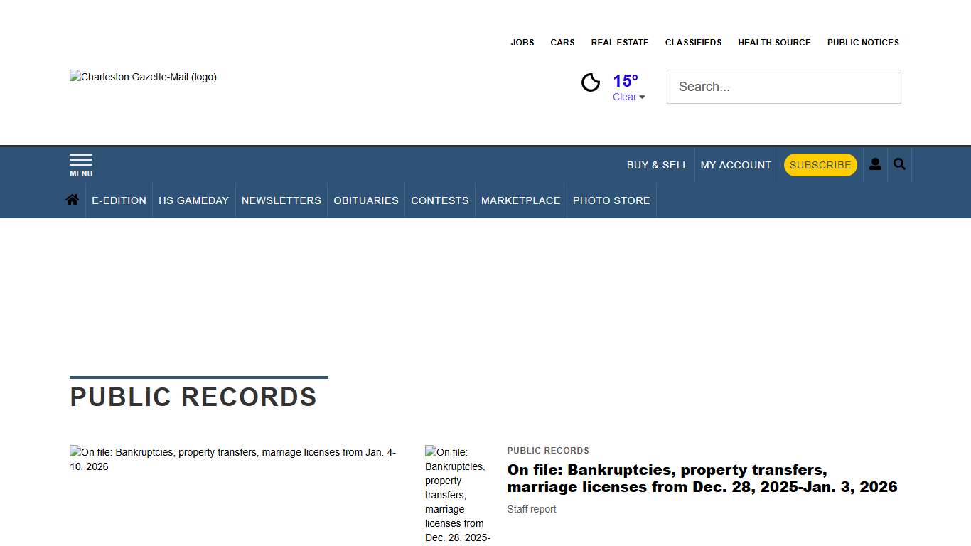 Public Records | wvgazettemail.com
